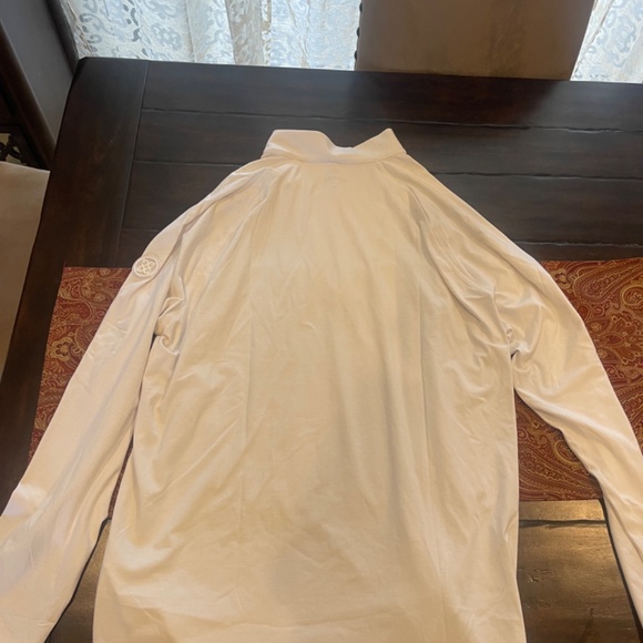 G/FORE Men's XL Luxe Quarter Zip Mid Layer Color: Snow MSRP $155 - Picture 3 of 5